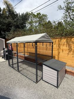 Retriever 6 × 5 x 10ft. Expandable Welded Wire Dog Kennel