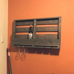 Custom Made Pallet Wine Rack