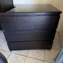 IKEA dresser with glass top