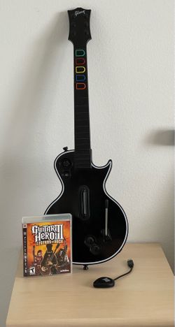 Guitar Hero 3 for PS3 - Gibson Les Paul Wireless Guitar, Dongle, and Game