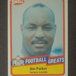 1989 Swell Jim Parker Indianapolis Colts #90 Pro Football Greats Hall Of Fame HOF Jumbo Jim The Guardian Mother Hen Vintage Collectible Sports NFL