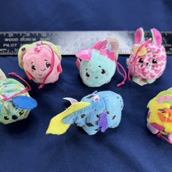 Pikmi Pops Plush Dangler Lot 6 Mini Clip On Moose Toys