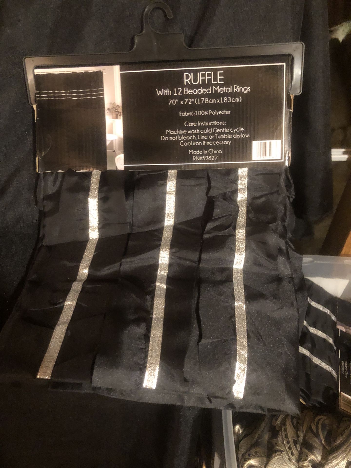 Black And Silver ShowerCurtain