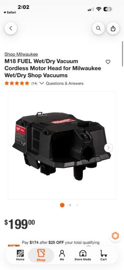 Milwaukee fuel vacuum motor head