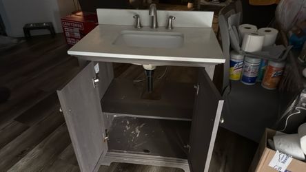 Bathroom Vanity with Sink and Faucet