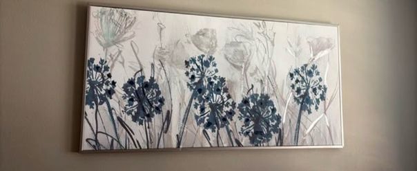 Large blue and white picture