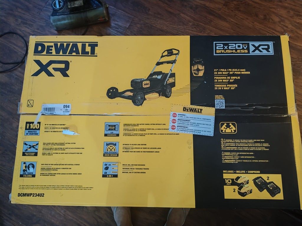DeWalt Lawn Mower XR 2 20 Volt Batteries Flex Volt