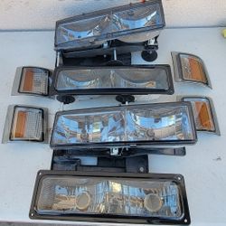 94-98 Chevy Gmc CK 92-99 Suburban Yukon 95-99 Tahoe Headlights Luces Faros Micas Calaveras Focos Faroles Chevrolet