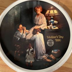 Norman Rockwell Mother’s Day 1990 Evening Prayers Plate
