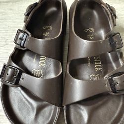 Birkenstock, Milano, Brown Leather Size 6 36