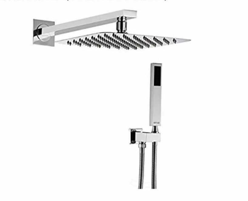 Brand new! Esnbia Shower System, Brushed Nickel Shower Faucet Set 10" Rain Shower Head Systems Wall Mounted Shower Combo Set All Metal (Value not inc