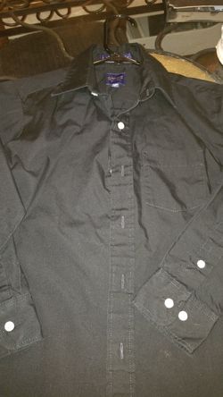 Kids black buttom up shirt