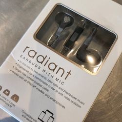 Mercury Innovations Radiant Earbuds With Microphone New