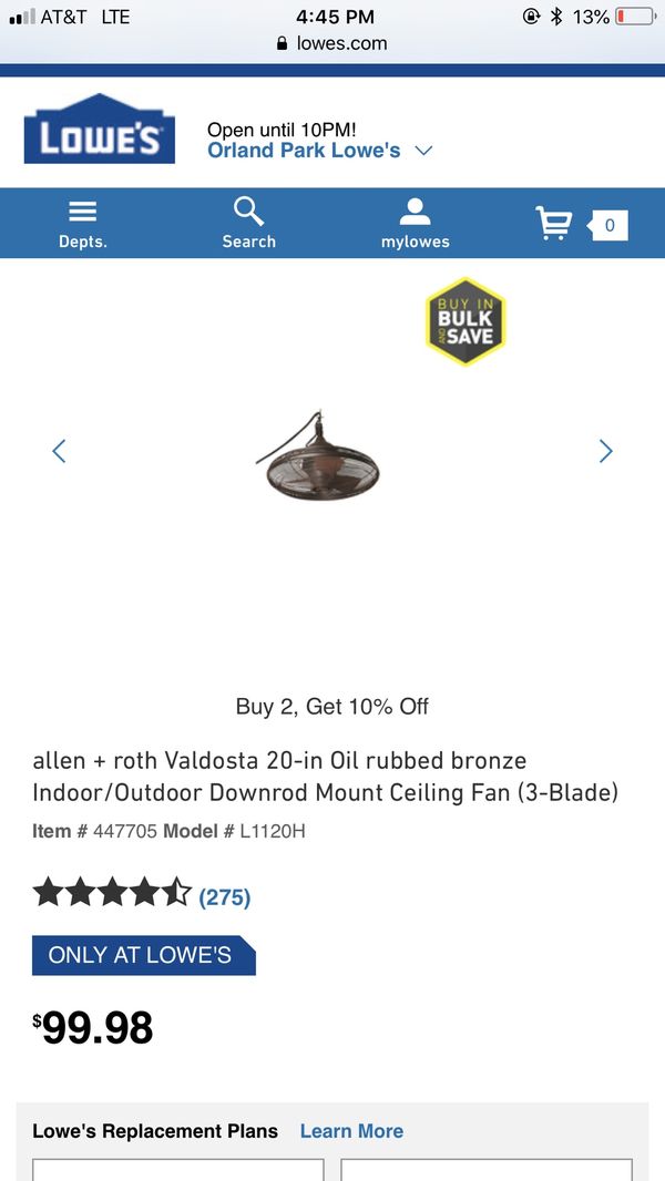 Allen Roth Valdosta 20 Inch Portable Fan For In Crestwood Il 30