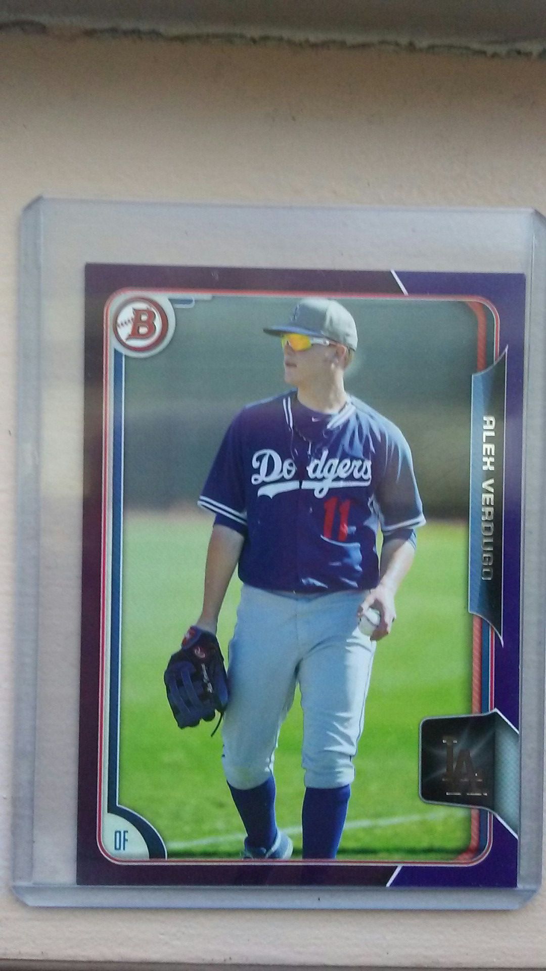 Alex Verdugo Gold Numbered LA Dodgers Baseball card