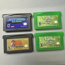 Gameboy Advance Pokémon Green, Zelda, Metroid