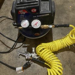 110 Psi Air Compressor W New Hose
