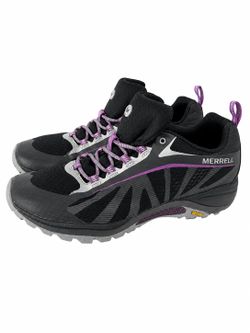 Merrell Capra Bolt Women’s Hiking Trail Shoes Vibram J35750 Black Purple Size 10.5