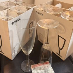 IKEA SVALKA Champagne Flutes (Set of 6) – New / Like New 🍾 