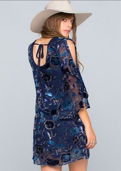 NWT Band Of Gypsies Blue Floral Dress