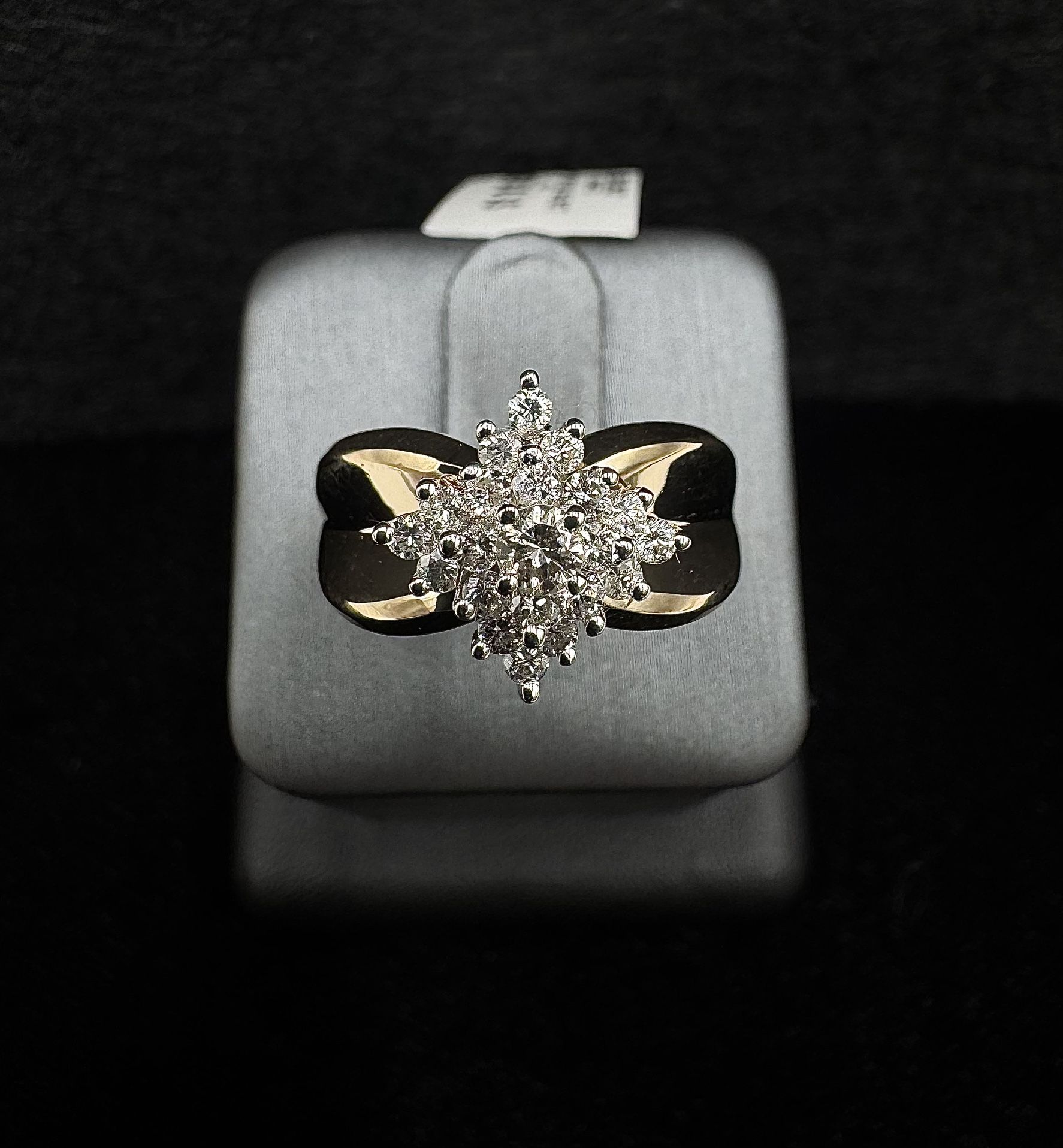 ✨ 14K Yellow Gold Diamond Cluster Ring – .45 Carats ✨