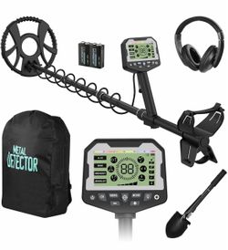 Raynesys Metal Detector for Adults for Outdoor Adventures, Beach Hunting High Accuracy Gold Detector Kit, 5 Modes, 10" IP68 Coil, LCD Backlight Displa