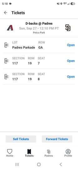 PADRES vs. DIAMONDBACKS - 2 Incredible Seats + Prime Parking - Sunday, 9/27/2026 (LAST REGULAR SEASON GAME)