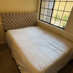 Queen Mattress, Box Spring, Bed Frame & Headboard 
