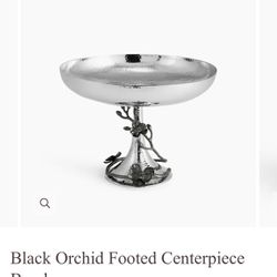 Black Orchid Footed Centerpiece Bowl