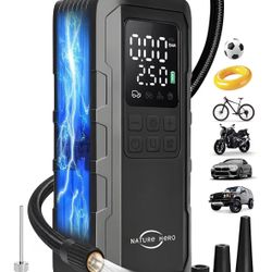 Tire Inflator Portable Air Compressor and Power Bank
