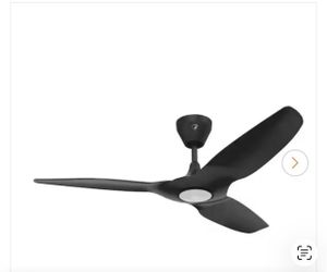 Haiku L 52 in. Indoor Black Ceiling Fan with Integrated LED Light, Alexa