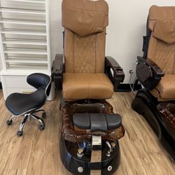2 Pedicure Massage Chairs. 