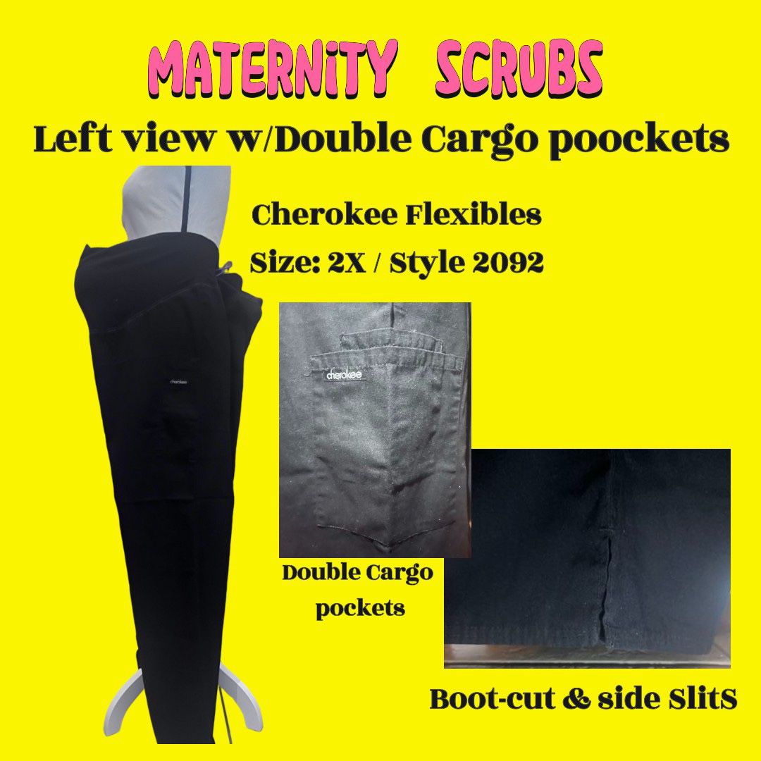 Soft-Stretch Maternity Flexible (2) Scrub Pants