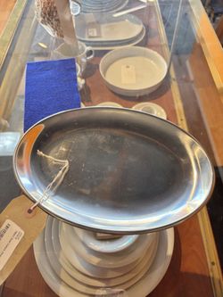 TRAY Oval Cultura chrome Tray - SKU: YGQF3D