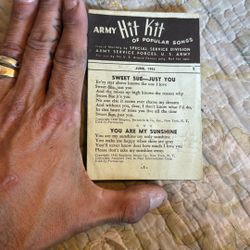  Vintage Military Ww2 Army Hit Kit Popular Songs 1940 