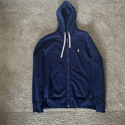 Polo Ralph Lauren Fleece Full-Zip Hoodie Large Cruise Navy