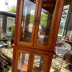 Wood Curio Cabinet