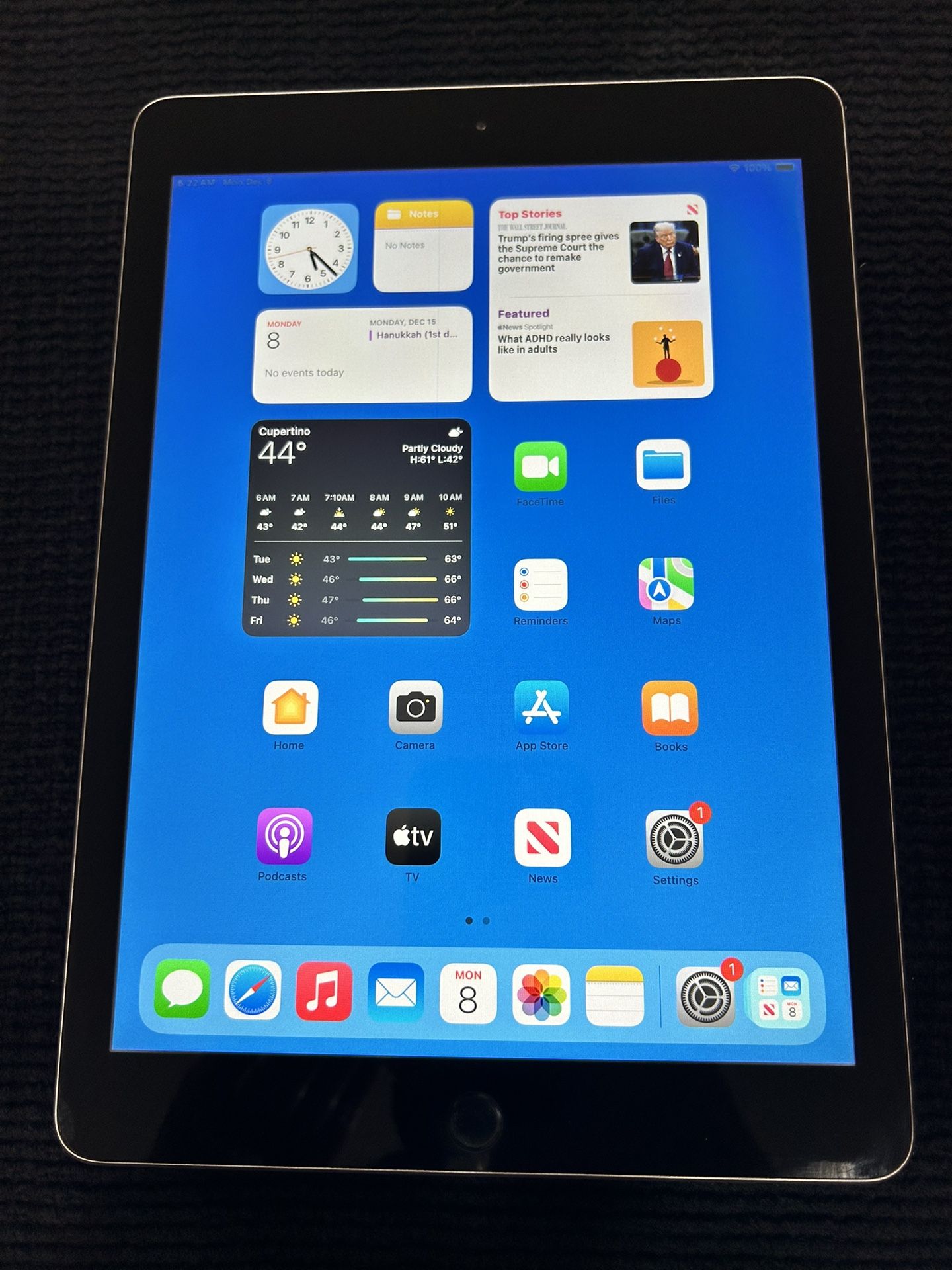 iPad 6th Gen A1893 (space 128GB)