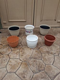 (6) Plant Pots