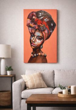 African Modern Portrait Canvas Art
