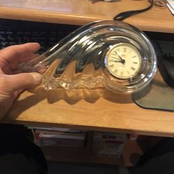 Vintage Mikasa Clearwater Mantle Clock Made In Germany