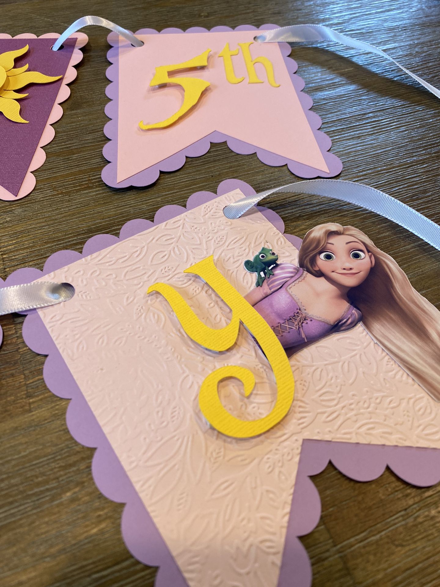 Personalized  Disney Tangled Birthday Banner / Rapunzel Theme Birthday
