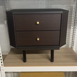Baxton Studio 2 Drawer Nightstand NEW