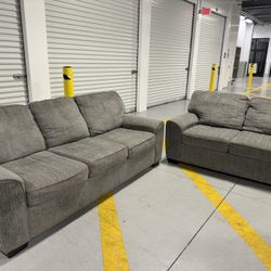 Gray Sectional Alternative (sofa couch & Loveseat)