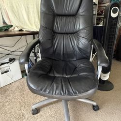 Faux Leather Cushioned Office Chair