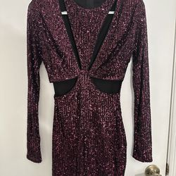 Purple Sequin Dress 