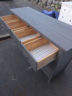 Gray 8 drawers Dresser . Delivery Available For An Extra Fee