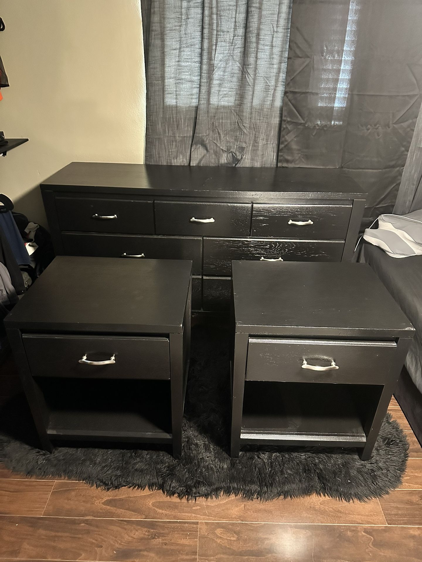 Large Dresser And 2 Bedside Table