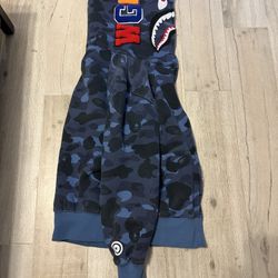 Blue Bape Hoodie 