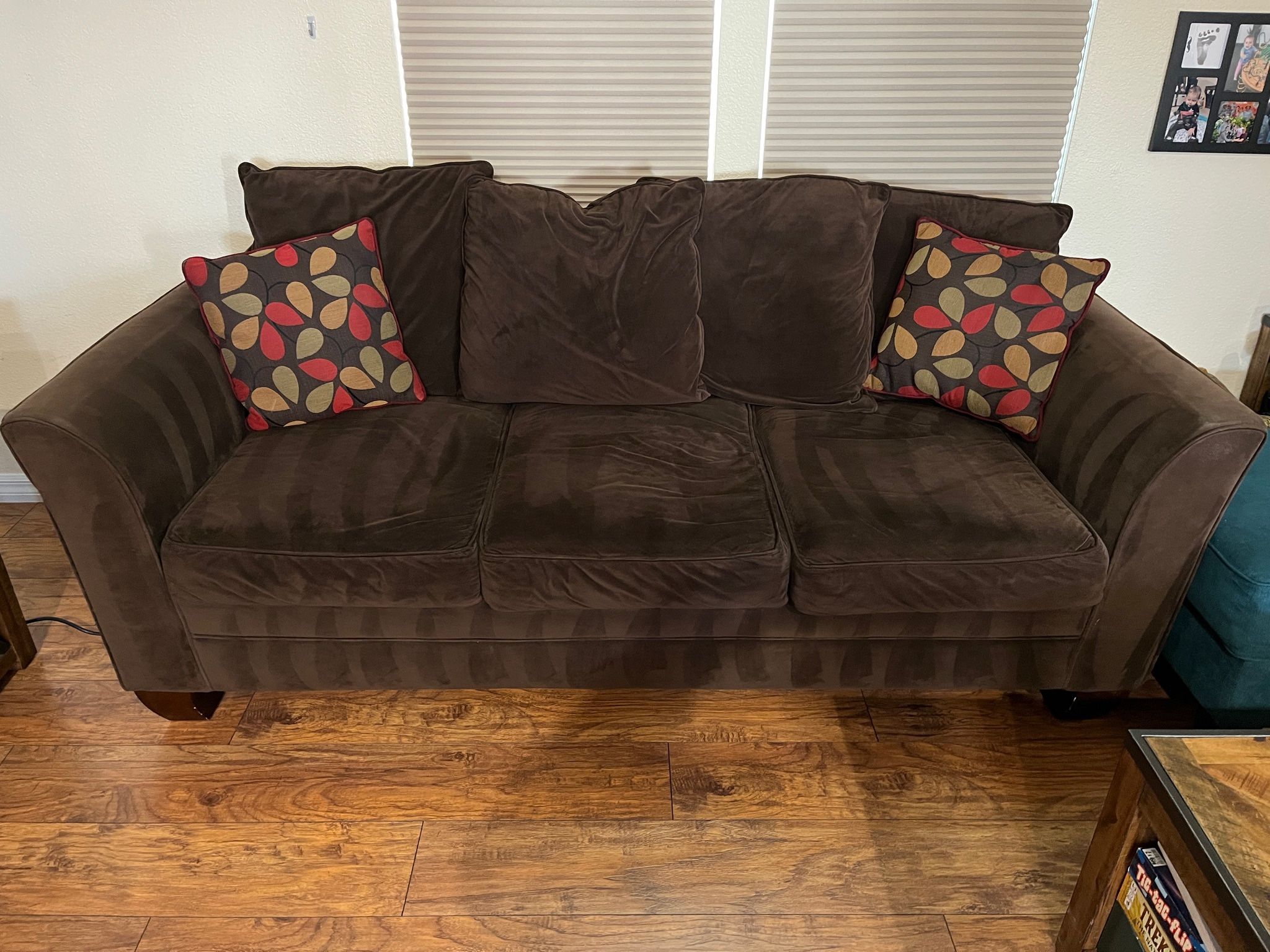 Brown Sofa, 3-cushion